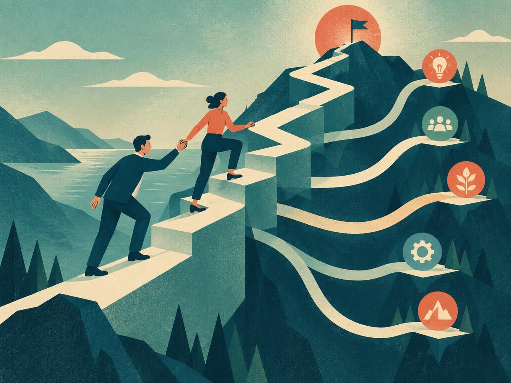 A leader helping a colleague shape an individual development path